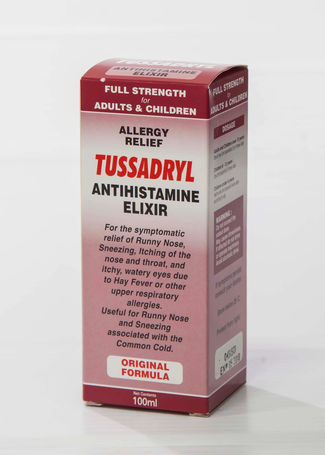 Tussadryl Antihistamine Elixir (100ml)