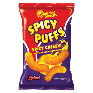 SUNSHINE SNACKS – SPICY PUFFS 56G