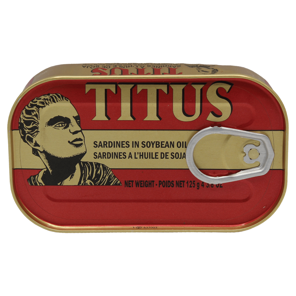 TITUS SARDINES REG IN VEGETABLE OIL 4.3OZ