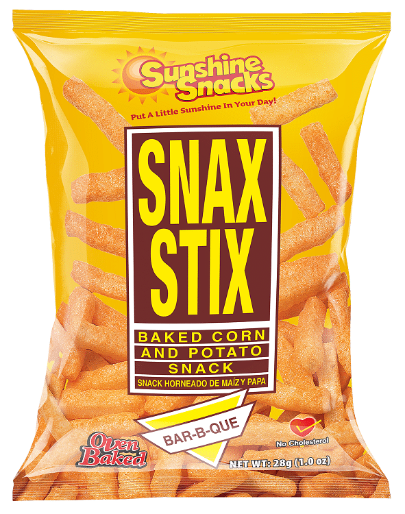 Sunshine Snacks Snax Stix BBQ Flavor Baked Corn & Potato Snack 47G