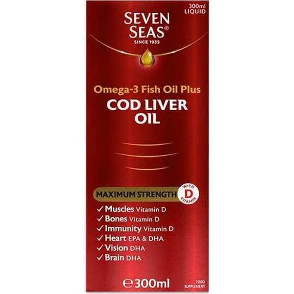 Seven Seas Pure Cod Liver Oil Max Strength (300ml)