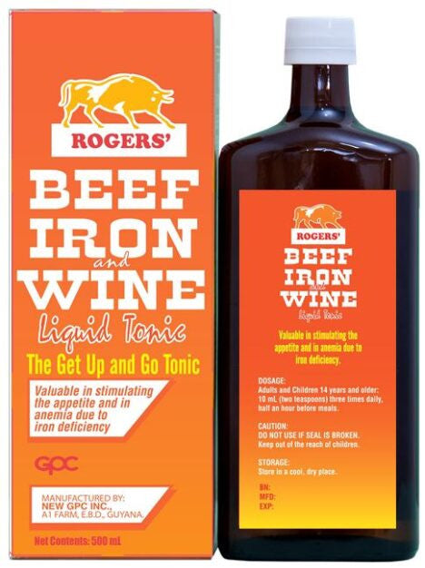 Rogers Beef Iron and wine Liquid Tonic (500ml)